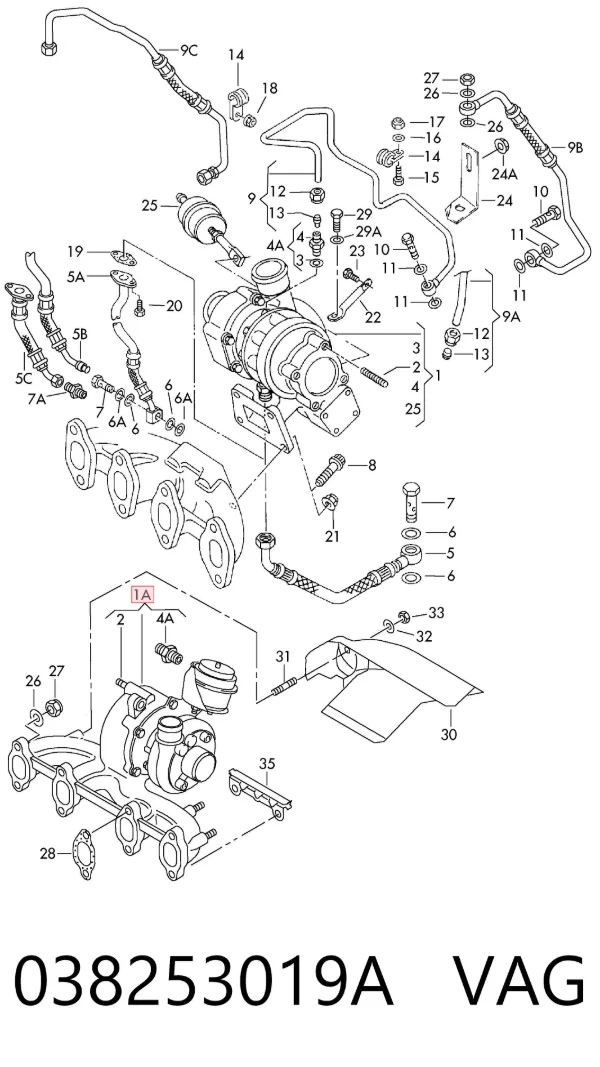 Turbina 038253019A VAG