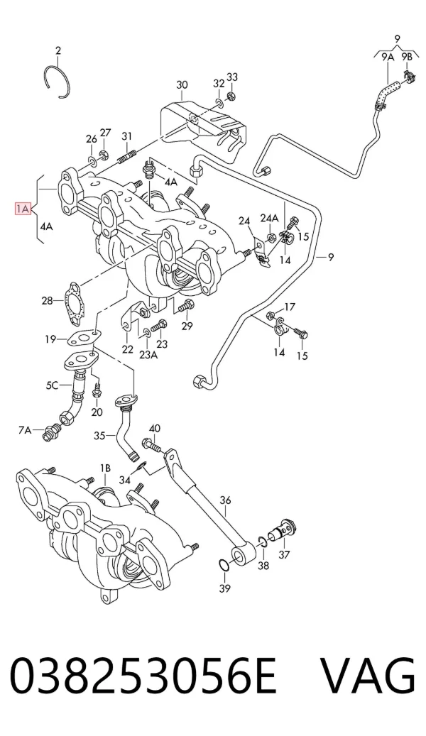 Turbina 038253056E VAG