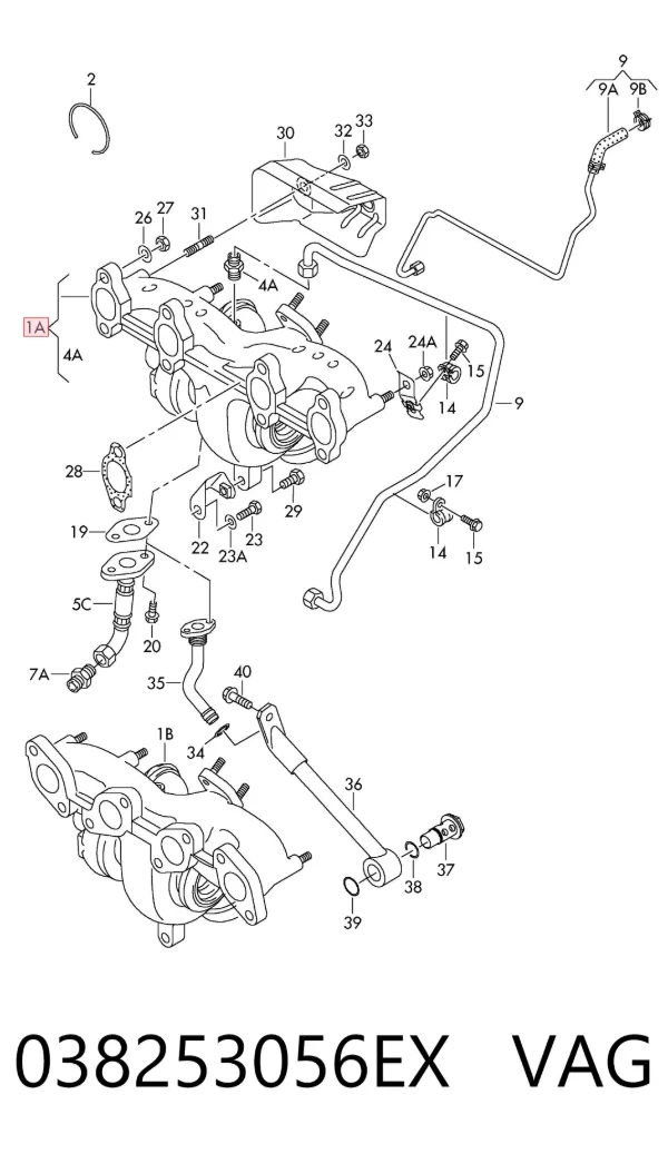 Turbina 038253056EX VAG