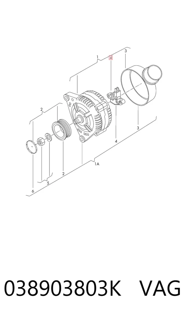 Regulator alternatora (przekaźnik ładowania) 038903803K VAG