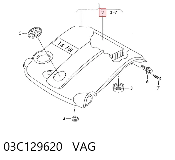 Filtr powietrza 03C129620 VAG