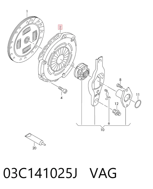 Docisk sprzęgła 03C141025J VAG