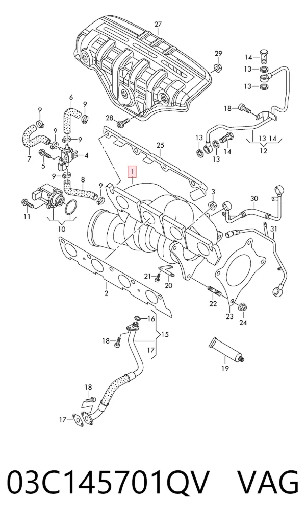 Turbina 03C145701QV VAG