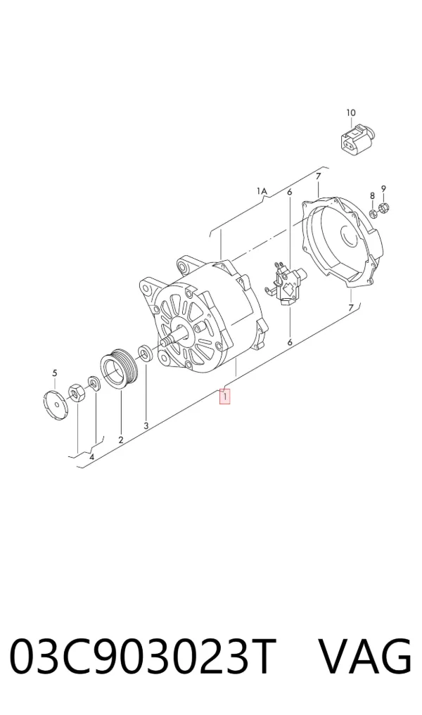 Alternator 03C903023T VAG