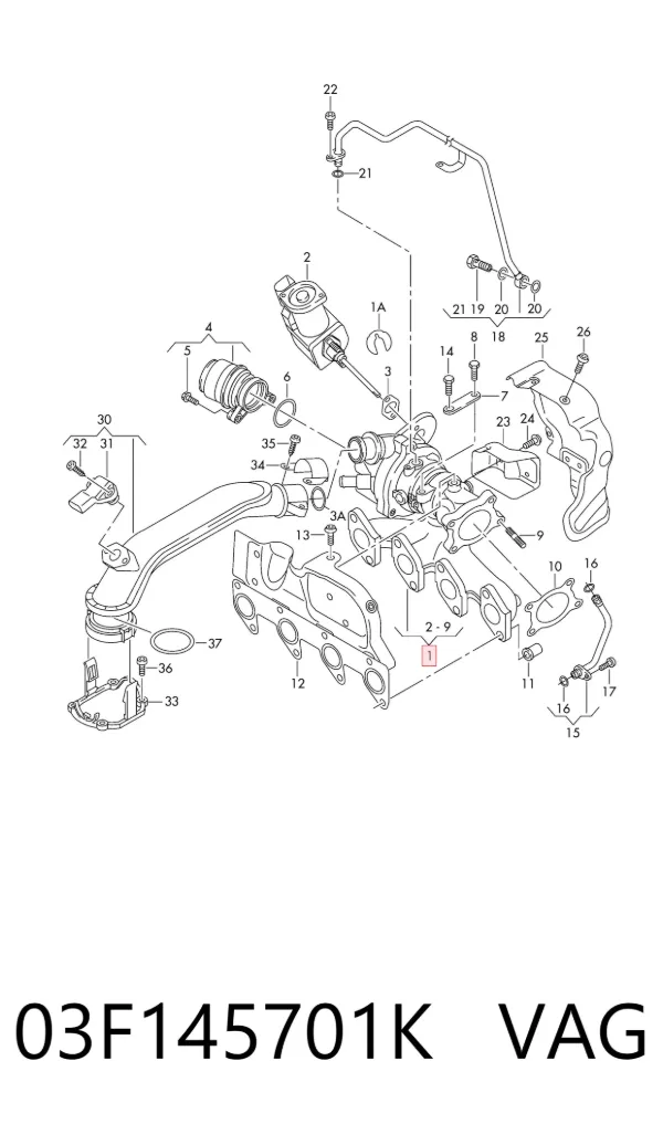 Turbina 03F145701K VAG