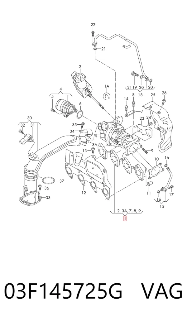 Turbina 03F145725G VAG
