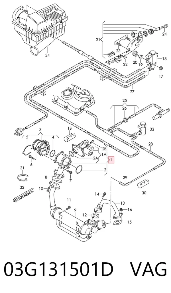 Zawór recyrkulacji spalin EGR 03G131501D VAG