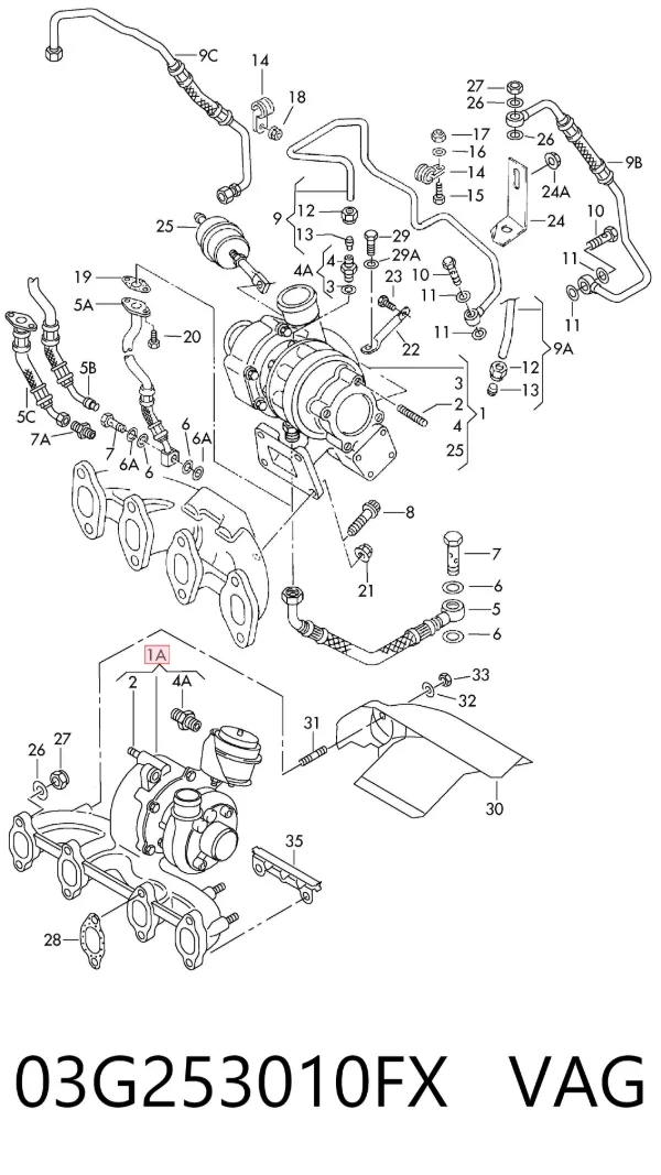 Turbina 03G253010FX VAG