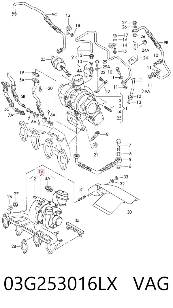 Turbina 03G253016LX VAG