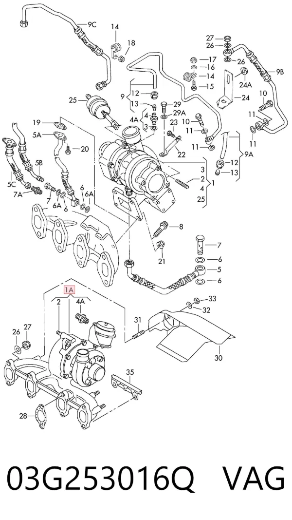 Turbina 03G253016Q VAG