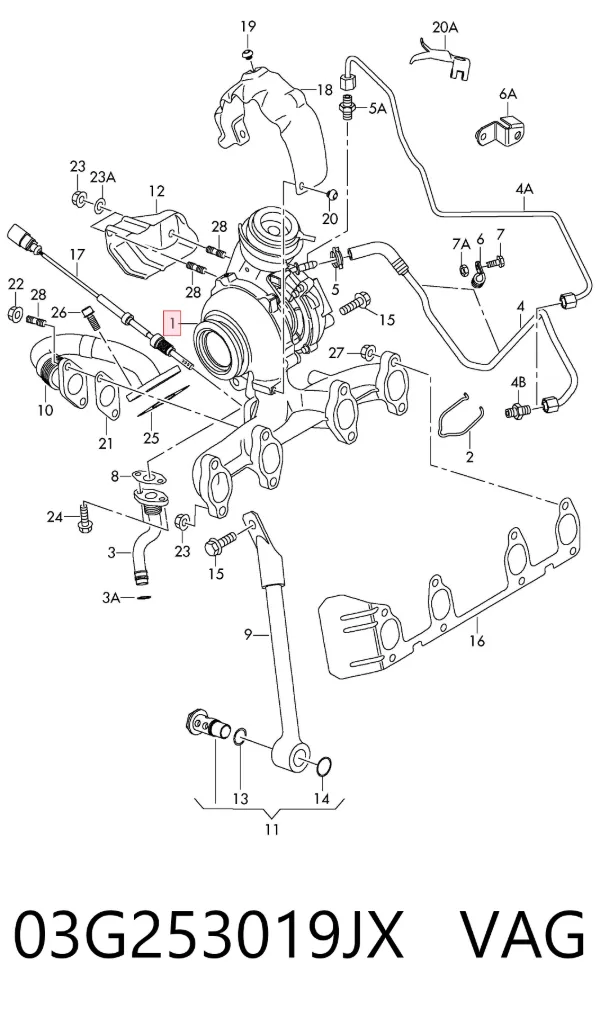 Turbina 03G253019JX VAG