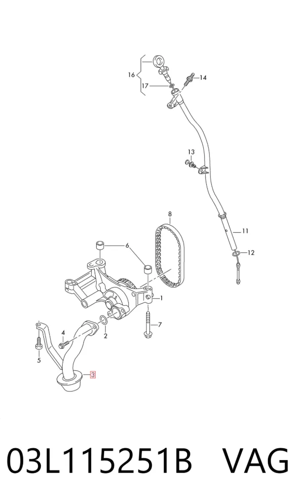 Kanał ssący 03L115251B VAG
