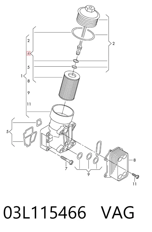 Filtr oleju 03L115466 VAG