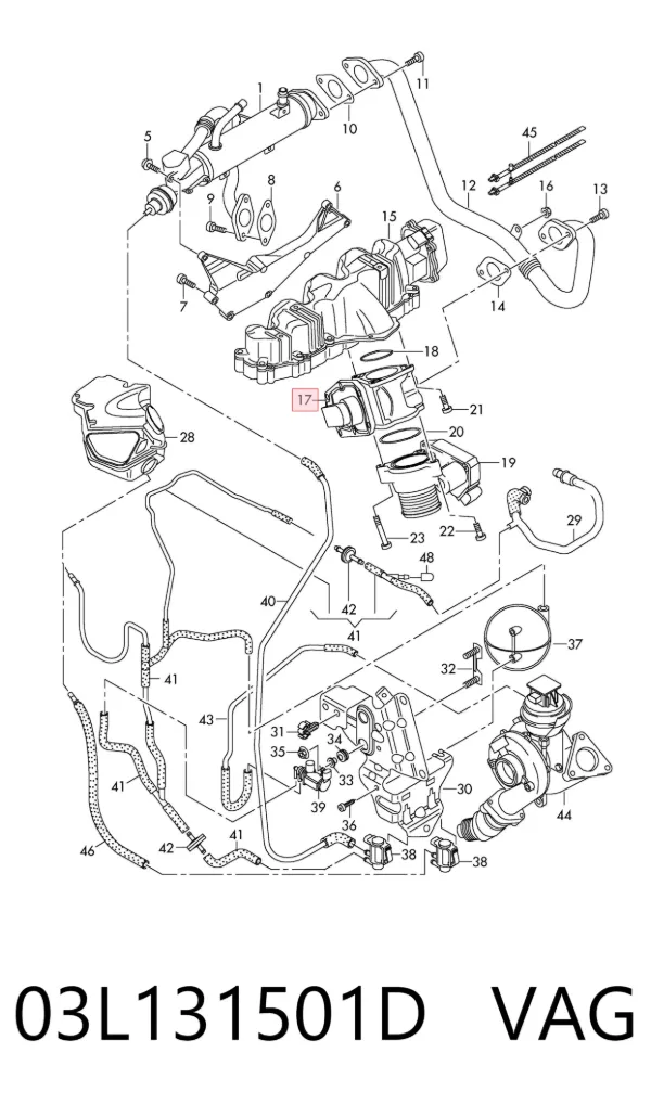 Zawór recyrkulacji spalin EGR 03L131501D VAG