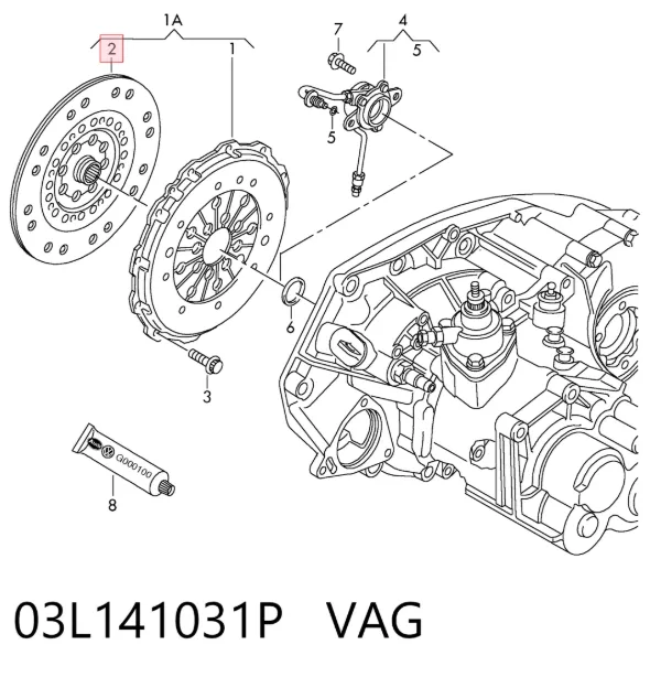 Tarcza sprzęgła 03L141031P VAG