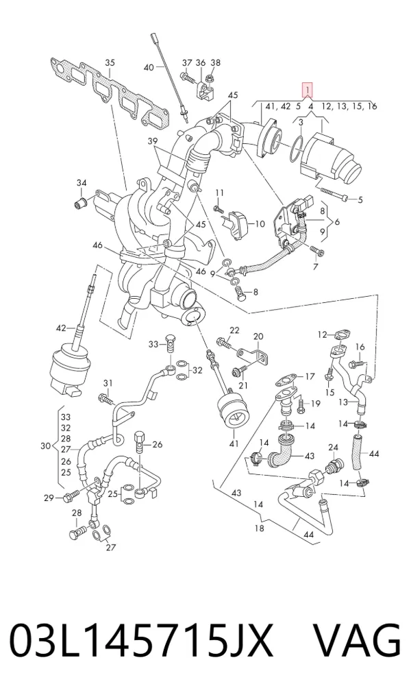 Turbina 03L145715JX VAG