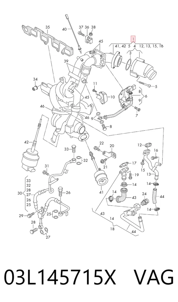 Turbina 03L145715X VAG