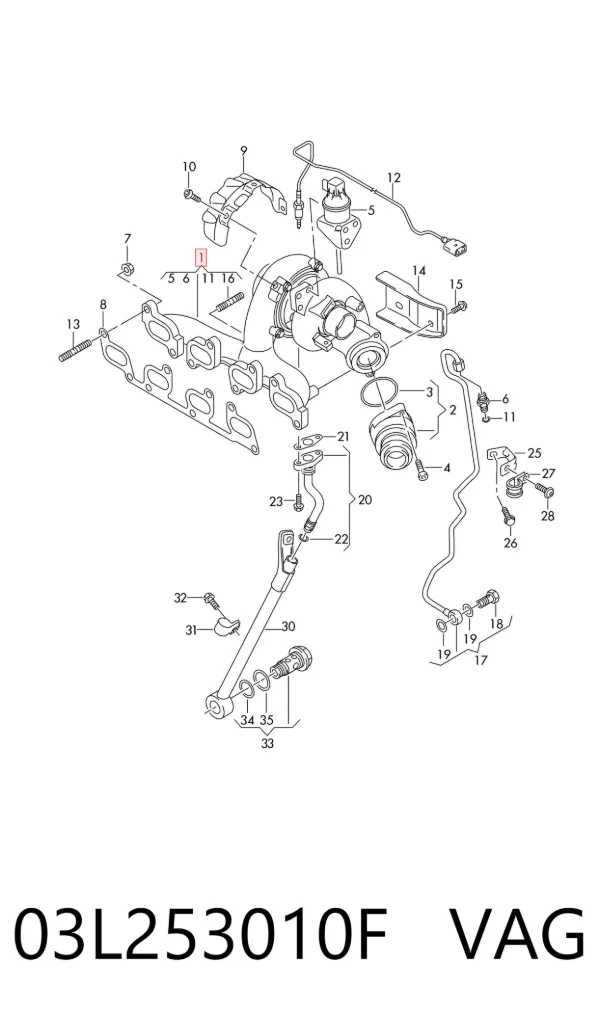 Turbina 03L253010F VAG