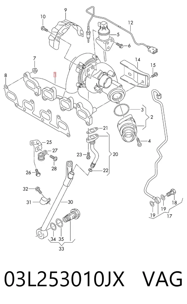 Turbina 03L253010JX VAG