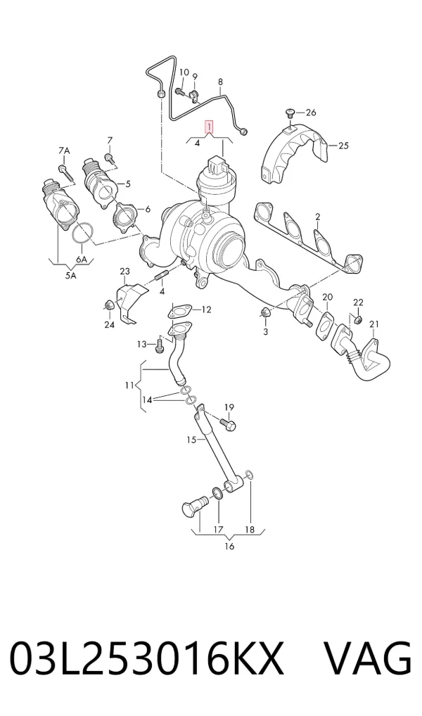 Turbina 03L253016KX VAG