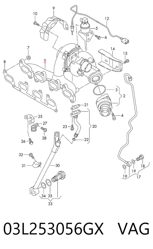 Turbina 03L253056GX VAG