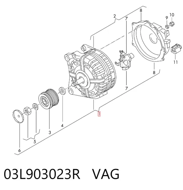 Alternator 03L903023R VAG