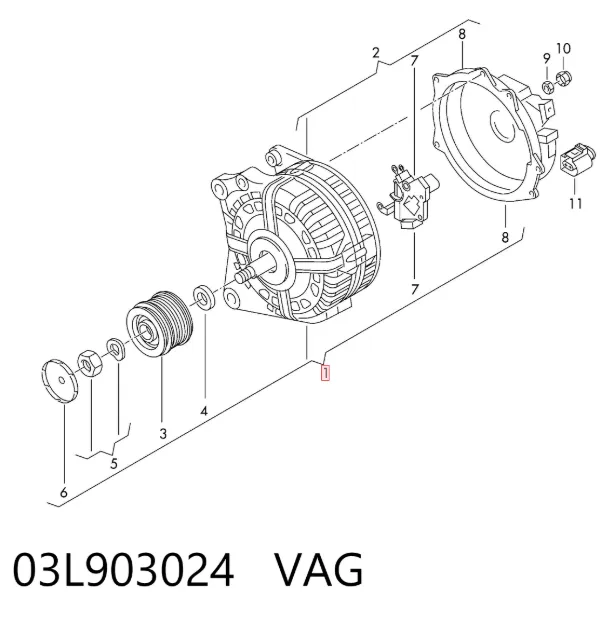 Alternator 03L903024 VAG