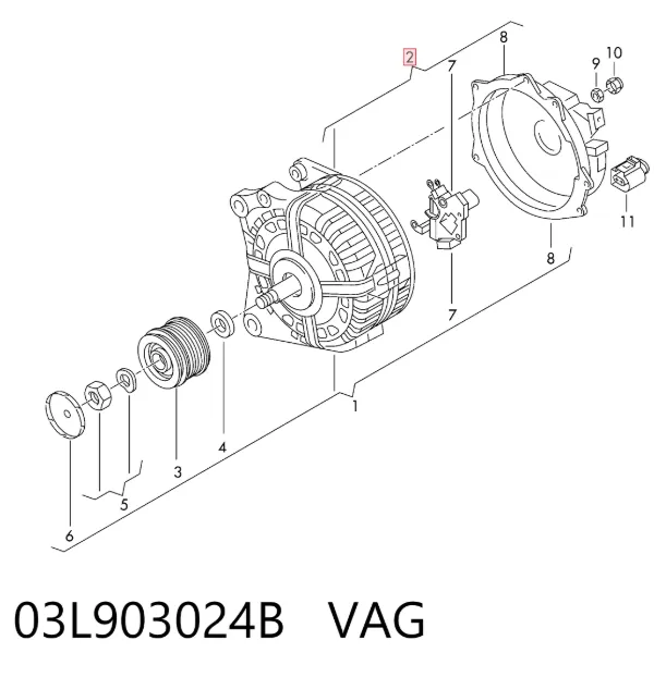 Alternator 03L903024B VAG