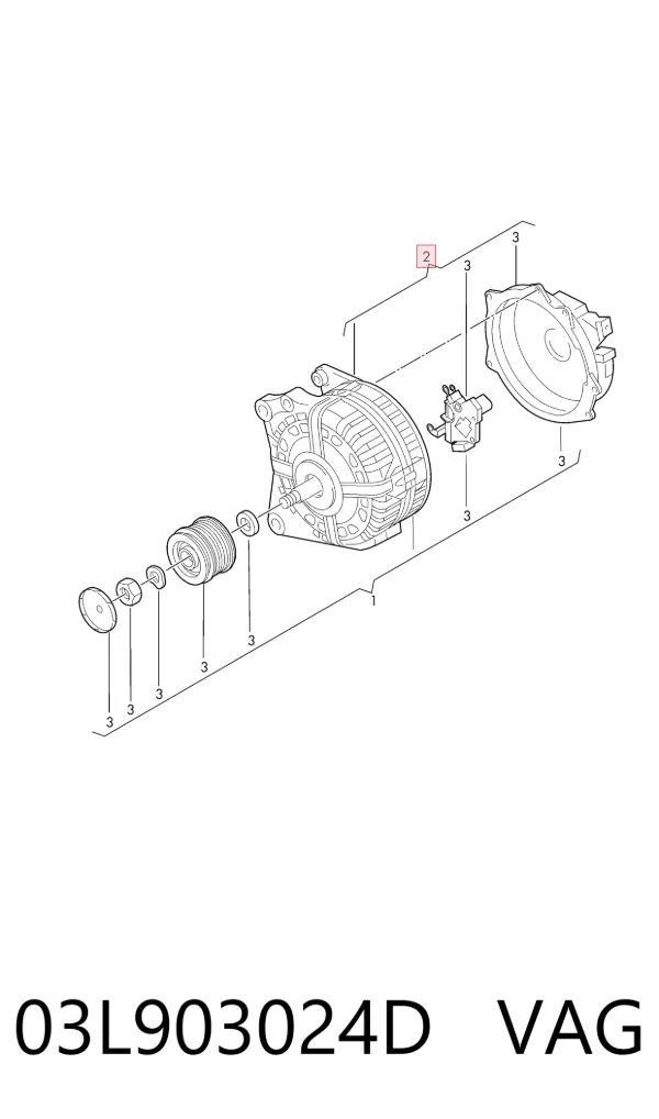 Alternator 03L903024D VAG