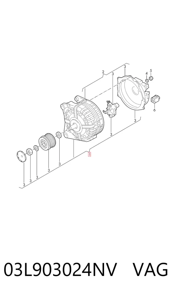 Alternator 03L903024NV VAG