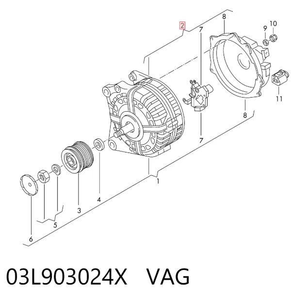 Alternator 03L903024X VAG