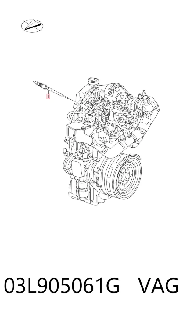 Świeca żarowa 03L905061G VAG