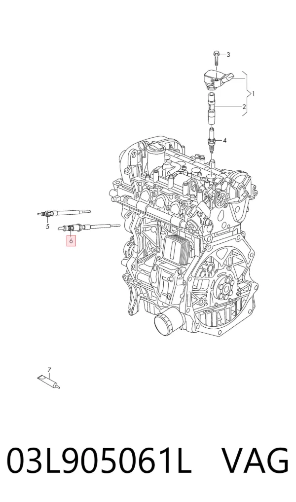 Świeca żarowa 03L905061L VAG