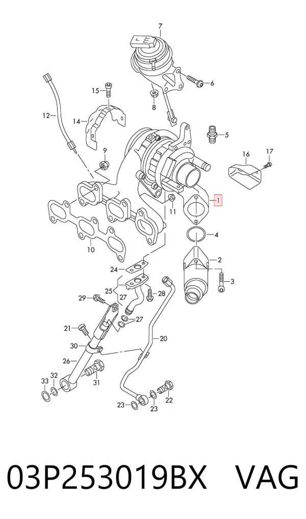 Turbina 03P253019BX VAG