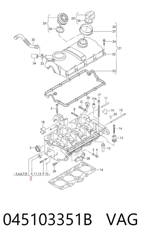 Głowica cylindrów Audi A2 8Z0