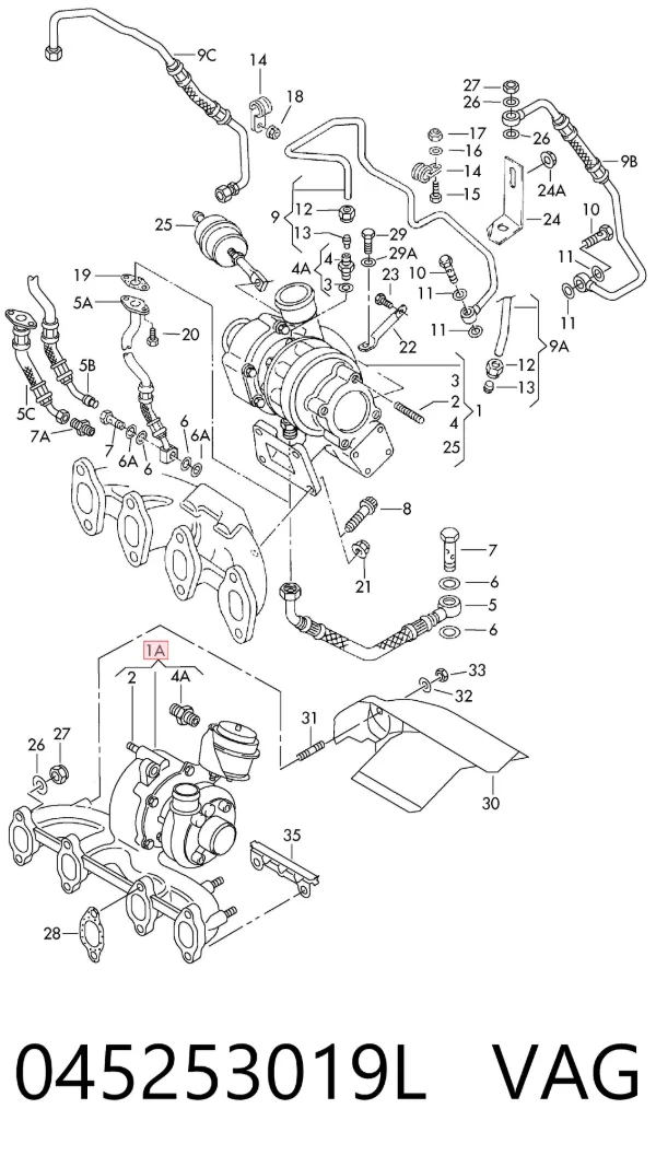 Turbina 045253019L VAG