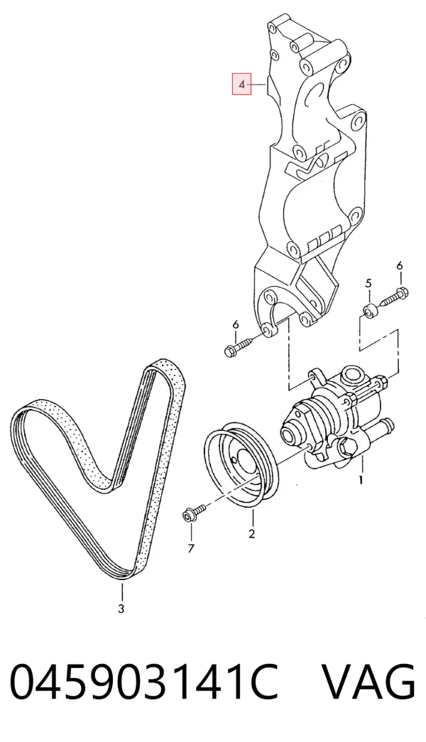 Wspornik alternatora Volkswagen Golf IV
