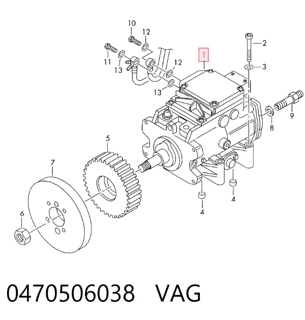 Pompa wtryskowa wysokiego ciśnienia 0470506038 VAG