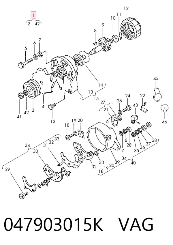 Alternator 047903015K VAG