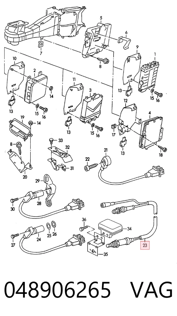 Sonda lambda, czujnik tlenu 048906265 VAG