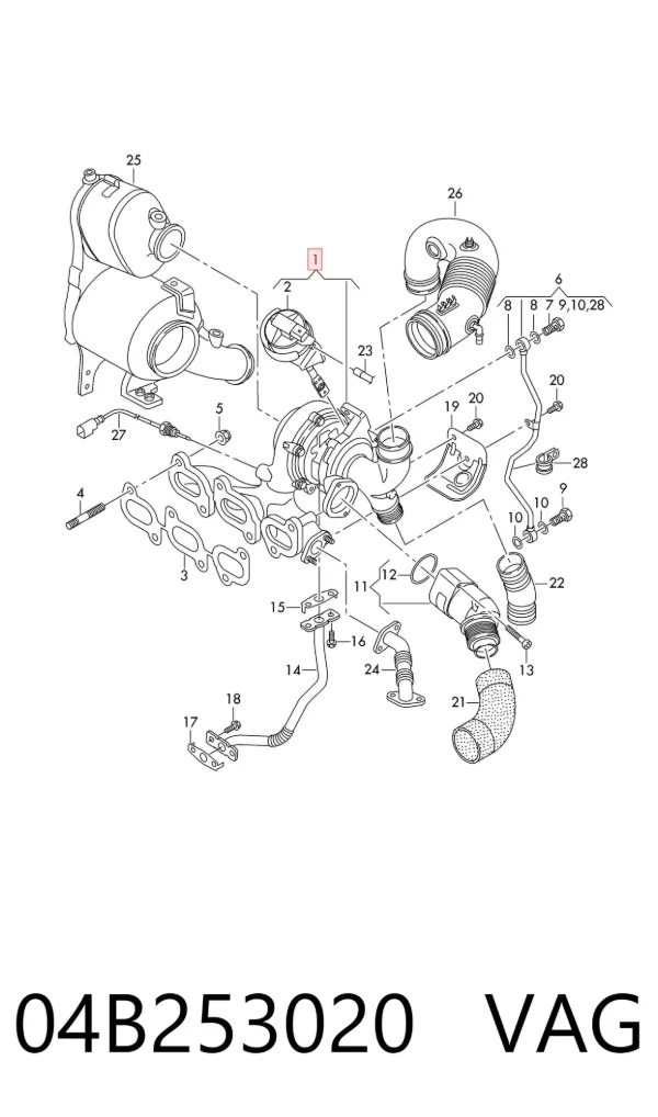 Turbina 04B253020 VAG