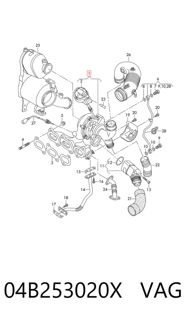 Turbina 04B253020X VAG