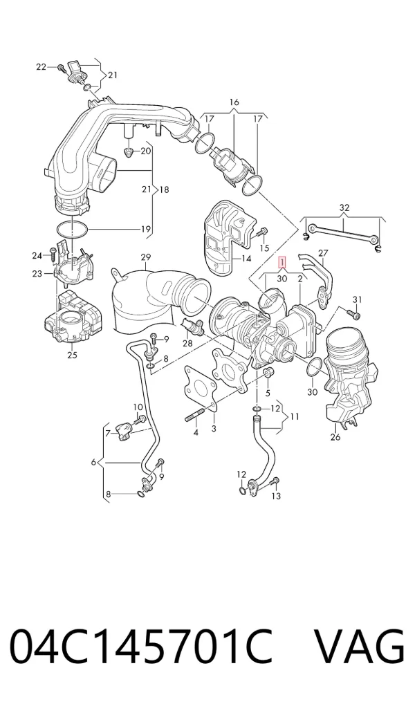 Turbina 04C145701C VAG