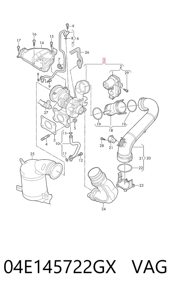 Turbina 04E145722GX VAG
