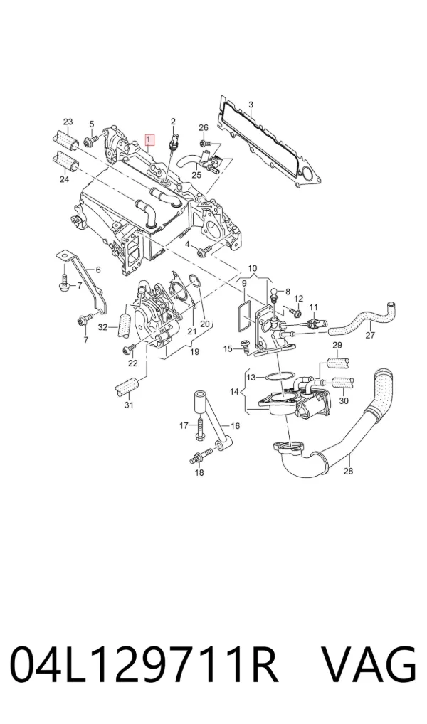 Kolektor ssący 04L129711R VAG