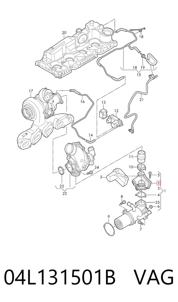 Zawór recyrkulacji spalin EGR 04L131501B VAG