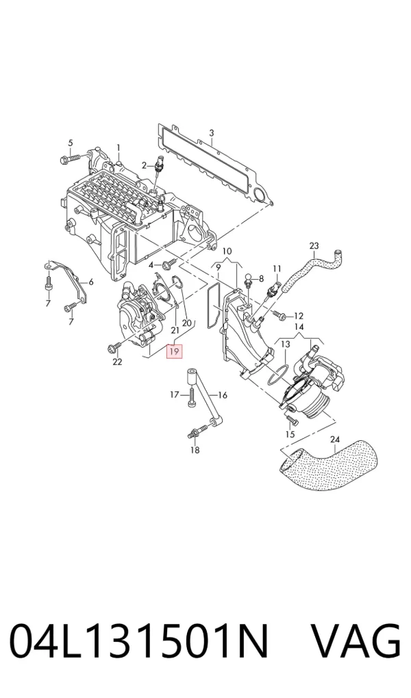 Zawór recyrkulacji spalin EGR 04L131501N VAG