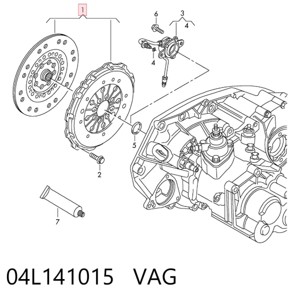 Zestaw sprzęgła (3 części) 04L141015 VAG