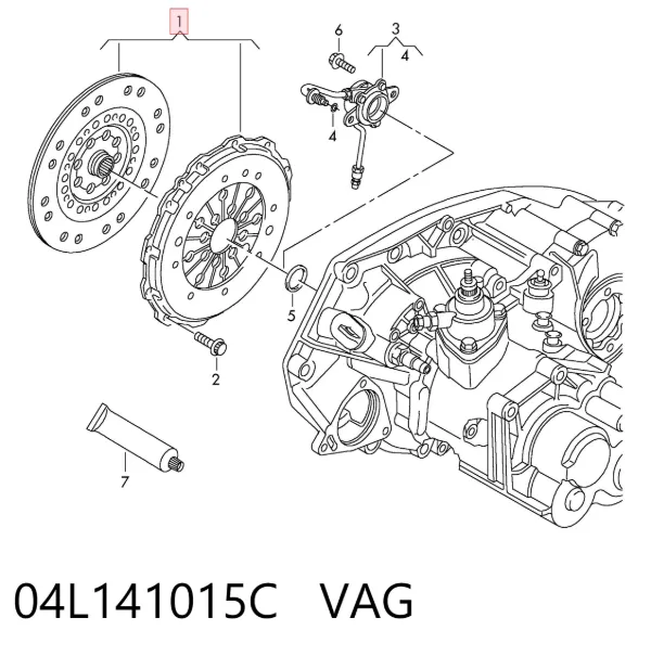 Zestaw sprzęgła (3 części) 04L141015C VAG
