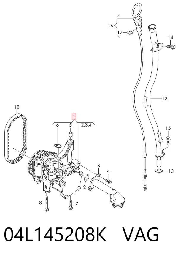 Pompa oleju 04L145208K VAG